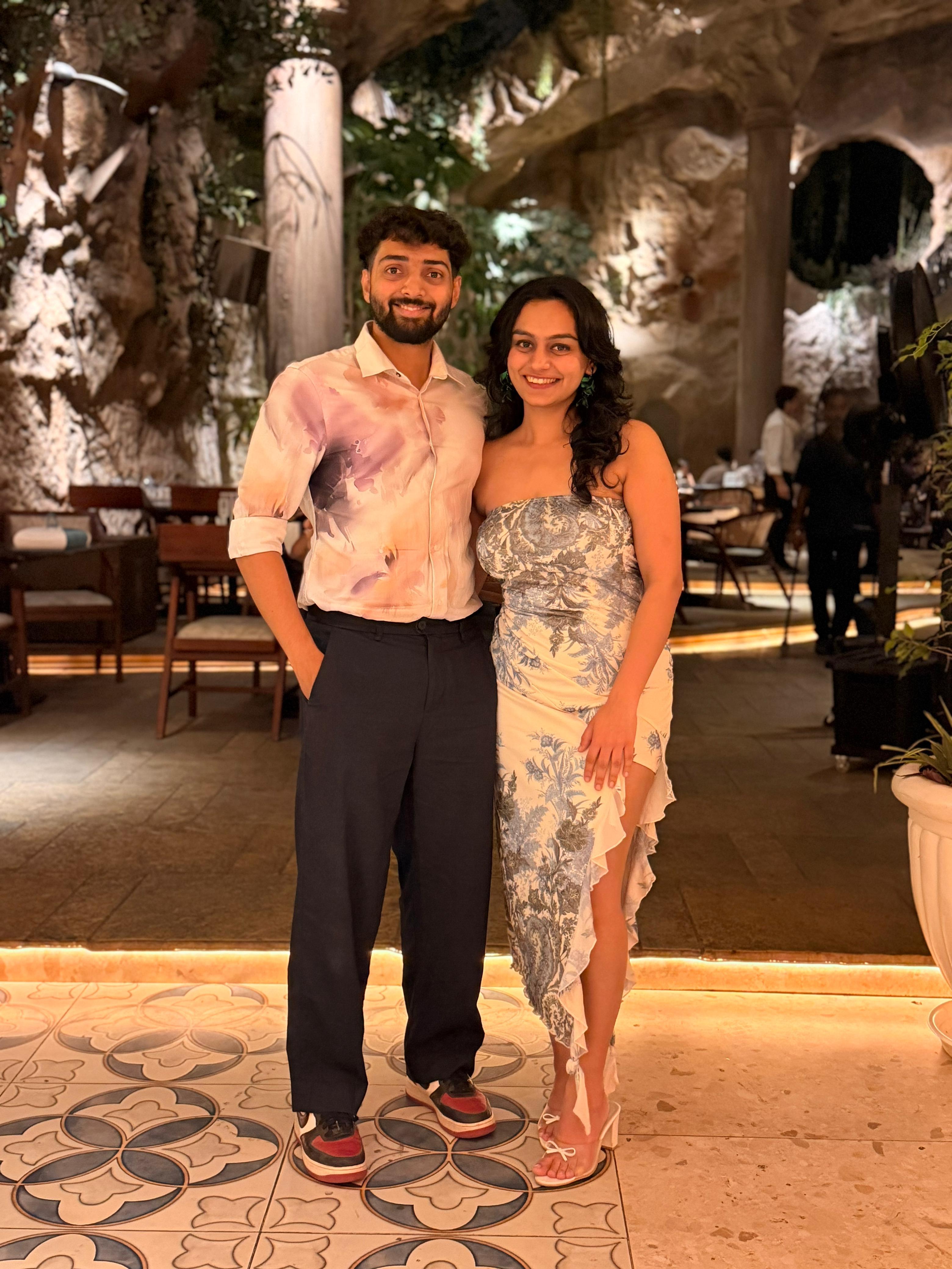 A photograph of Shreya and Prabhav